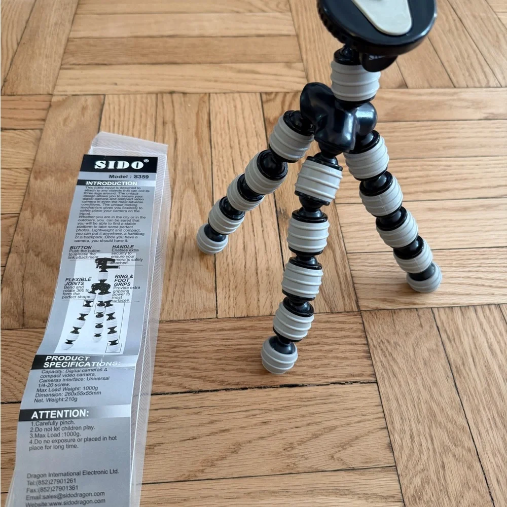 SIDO CAMERA TRIPOD MODEL S359 (360 ROTATION JOINTS, SECURITY HANDLE, FOOT GRIPS)